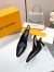Louis Vuitton Sparkle Slingback Pumps 65mm in Black Leather