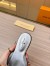 Louis Vuitton LV Isola Flat Slides In Silver Metallic Leather