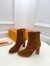 Louis Vuitton Silhouette Ankle Boots in Brown Suede Leather
