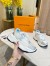 Louis Vuitton Women's Run 55 Sneakers In Blue Materials