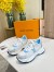Louis Vuitton Women's Run 55 Sneakers In Blue Materials