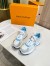 Louis Vuitton Women's Run 55 Sneakers In Blue Materials