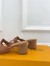 Louis Vuitton LV Isola Slides 45mm in Brown Calfskin