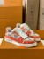 Louis Vuitton Men's LV Trainer Sneakers in Orange Damier Canvas
