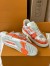 Louis Vuitton Men's LV Trainer Sneakers in Orange Damier Canvas