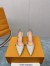 Louis Vuitton Blossom Slingback Pumps 75mm in Cream Patent Leather
