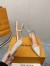 Louis Vuitton Blossom Slingback Pumps 75mm in Cream Patent Leather