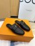 Louis Vuitton LV Capri Open Back Loafers in Black Leather