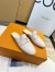Louis Vuitton LV Capri Open Back Loafers in White Leather