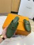 Louis Vuitton LV Capri Open Back Loafers in Green Leather