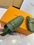 Louis Vuitton LV Capri Open Back Loafers in Green Leather