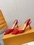 Louis Vuitton Blossom Slingback Pumps 75mm in Red Suede Leather