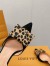 Louis Vuitton Blossom Slingback Pumps 75mm with Hairy Bow