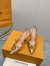 Louis Vuitton Blossom Slingback Pumps 95mm in Gold Leather