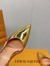 Louis Vuitton Blossom Slingback Pumps 95mm in Gold Leather