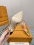 Louis Vuitton Blossom Slingback Pumps 95mm in Gold Leather