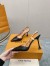 Louis Vuitton Blossom Slingback Pumps 95mm in Black Lambskin