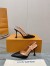 Louis Vuitton Blossom Slingback Pumps 95mm in Black Lambskin