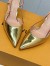 Louis Vuitton Blossom Slingback Pumps 75mm in Gold Leather