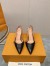 Louis Vuitton Blossom Slingback Pumps 75mm in Black Lambskin