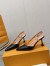 Louis Vuitton Blossom Slingback Pumps 75mm in Black Lambskin