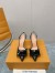 Louis Vuitton Blossom Slingback Pumps 75mm with Black Patent Bow