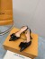 Louis Vuitton Blossom Slingback Pumps 75mm with Black Patent Bow