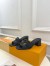 Louis Vuitton LV Isola Slides 45mm in Black Calfskin