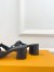Louis Vuitton LV Isola Slides 45mm in Black Calfskin