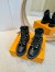 Louis Vuitton Territory Flat Ranger Boots in Black Leather and Suede