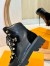 Louis Vuitton Territory Flat Ranger Boots in Black Leather and Suede