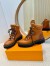 Louis Vuitton Territory Flat Ranger Boots in Brown Leather and Suede