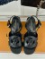 Louis Vuitton LV Isola Sandal 55mm in Black Calfskin