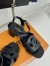 Louis Vuitton LV Isola Sandal 55mm in Black Calfskin