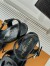 Louis Vuitton LV Isola Sandal 55mm in Black Calfskin