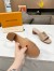 Louis Vuitton LV Capri Mules 45mm in Galet Leather