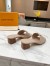 Louis Vuitton LV Capri Mules 45mm in Galet Leather