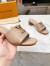 Louis Vuitton LV Capri Mules 45mm in Galet Leather