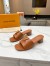 Louis Vuitton LV Capri Mules 45mm in Brown Leather