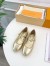 Louis Vuitton Romy Flat Ballerinas in Gold Metallic Lambskin