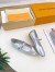 Louis Vuitton Romy Flat Ballerinas in Silver Metallic Lambskin