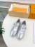 Louis Vuitton Romy Flat Ballerinas in Silver Metallic Lambskin