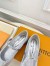 Louis Vuitton Romy Flat Ballerinas in Silver Metallic Lambskin