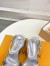 Louis Vuitton Shake Sandals 55mm in Silver Perforated Lambskin