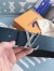 Louis Vuitton Silver Damier LV 40MM Reversible Belt M0336V