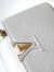 Louis Vuitton Capucines Mini Bag in White Taurillon Leather M23456