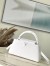 Louis Vuitton Capucines East-West MM Bag in White Leather M23948