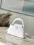 Louis Vuitton Capucines East-West Mini Bag in White Leather M23956
