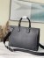 Louis Vuitton Slim Briefcase In Black Taiga Leather M30810