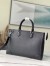 Louis Vuitton Slim Briefcase In Black Taiga Leather M30810